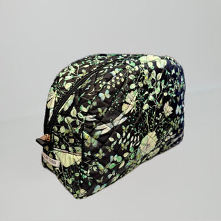 Quiltet Toilettaske, Green Butterflies