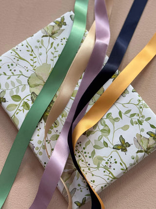 Gavepapir, 5 m, Green butterflies