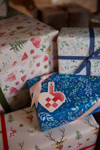 Gavepapir, 5 m, Winter Leaf