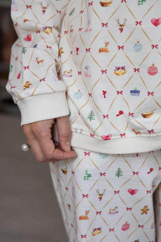Danish Christmas Sweatset til voksne med motiv af Annemette Voss