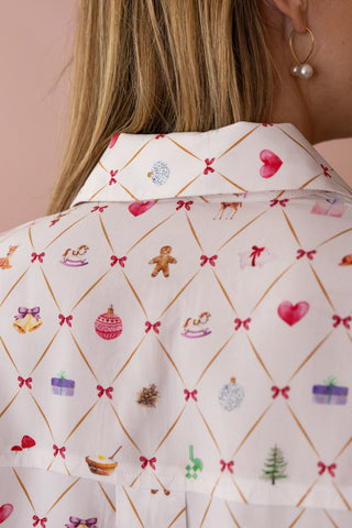 Danish Christmas Pyjamas med motiv af Annemette Voss
