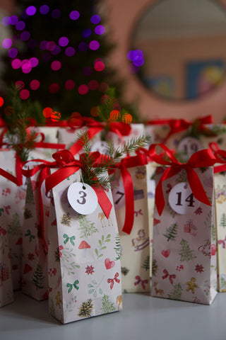 Gavemærker, 24 stk, Christmas Countdown