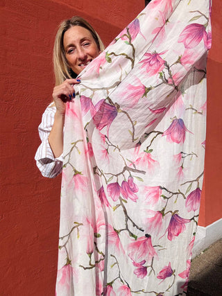 PREORDER: Bomuldstørklæde, Magnolia Cream