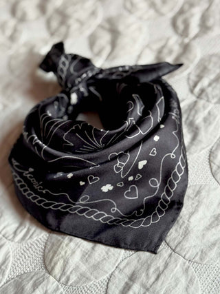 Silketørklæde, Iconic Silk, Black