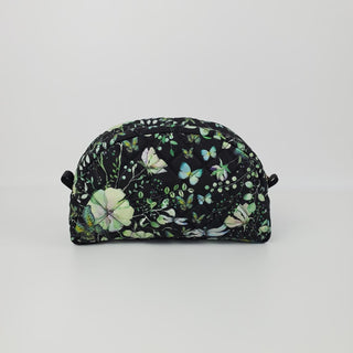 Quiltet Kosmetikpung, Green Butterflies