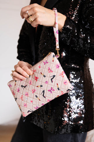 Quiltet Clutch, Lipstick