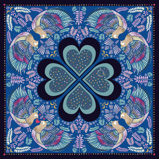 Bomuldstørklæde, Love Dove, Blue