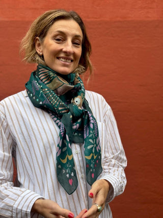 Bomuldstørklæde, Love Dove, Green