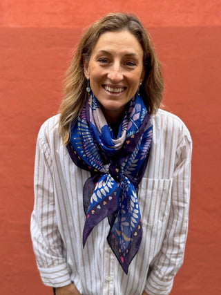 Bomuldstørklæde, Love Dove, Blue