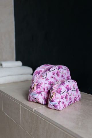 Quiltet Kosmetikpung, Pink Magnolia