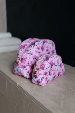 Quiltet Toilettaske, Pink Magnolia