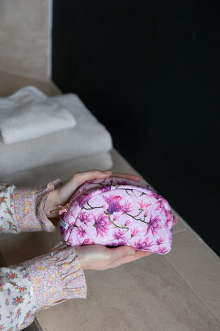 Quiltet Kosmetikpung, Pink Magnolia