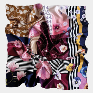 Origins Burgundy, Square Silk Scarf