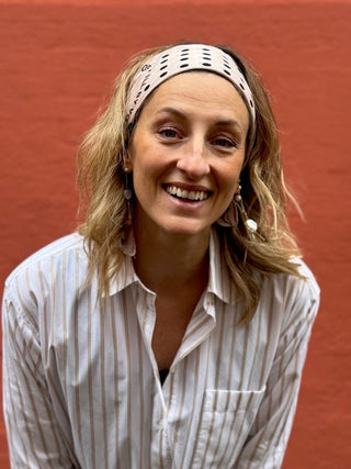 Bomuldstørklæde, Polka Palme, Peach