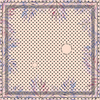 Bomuldstørklæde, Polka Palme, Peach