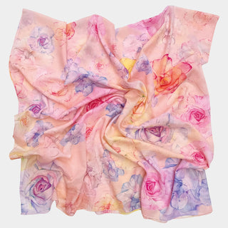 Rose Field, Long Cotton Scarf