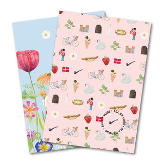 Notesbøger, 2-pak, Danish x Wild Flowers