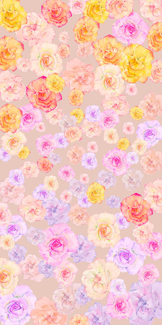 Rose Field, Long Cotton Scarf