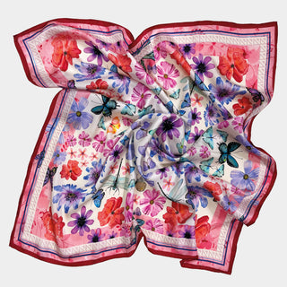 Wild Blossom, Square Silk Scarf