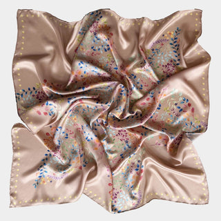 Star Dust Latte, Square Silk Scarf